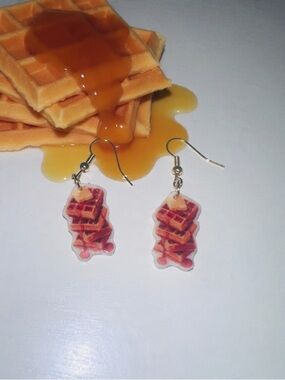 Handmade Waffle Earrings